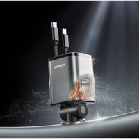 Automašīnas lādētājs Joyroom "JR-CCL05" melns 30W (1xPD / 1xQC3.0) + "Lightning" un "Type-C" kabelis