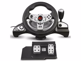 NanoRS RS700 Gaming Controller melns, sudraba USB Steering wheel Analogue / Digital Android, PC, PlayStation 4, Playstation 3, Xbox One.