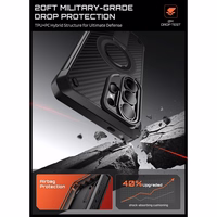 Supcase Unicorn Beetle Pro Mag MagSafe 2 komplektu futrālis Samsung Galaxy S26 Ultra - melns