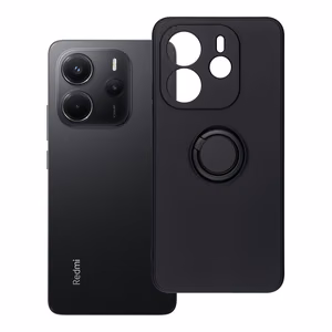 Case for Xiaomi Redmi Note 14 4G (Global - 164.84mm x 78.15mm x 8.16mm) Silicone Ring black