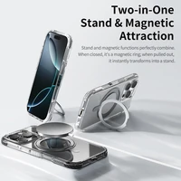 Rock Rotating Stand Crystal Series Magnētiskais Iphone 16 Pro melns