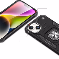 Wozinsky Ring Armor viedtālruņa apvalks iPhone 15 Plus - zils