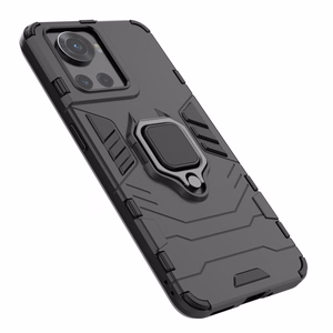Ring Armor bruņots hibrīda apvalks ar magnētisko turētāju OnePlus Ace Melns