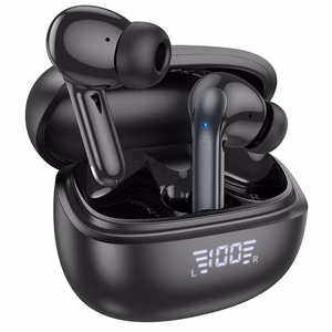 Bezdvadu Bluetooth austiņas TWS ANC + ENC EQ5 melnās
