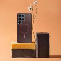 GENTLEMAN MAG COVER magnētiskais viedtālruņa apvalks, saderīgs ar MagSafe, paredzēts SAMSUNG S26 Ultra, brūns