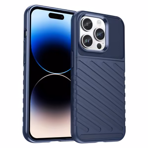 Thunder viedtālruņa apvalks iPhone 14 Pro Max zils bruņots apvalks