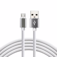 everActive cable USB 1m - balts, silicone, quick charge, 2,4A - CBS-1MW