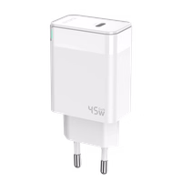 JELLICO sienas lādētājs C105 GaN PD 45W 1xUSB-C + kabelis USB-C - USB-C balts