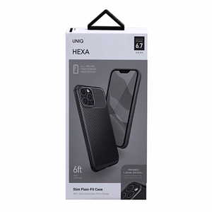 Uniq Hexa apvalks iPhone 12 Pro Max - melns
