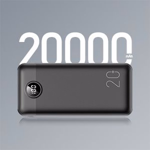 Portatīvais lādētājs VEGER 20000 mAh PD QC3.0 2A 20W L20S (VP2039PD / W2039PD) melns