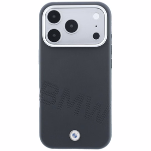 BMW maciņš IPHONE 18 Pro/17 Pro saderīgs ar MagSafe (Sign Inclined Deboss Letters) (krāsa: pelēka)