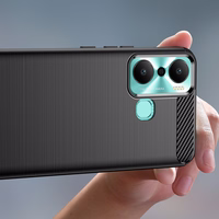 Viedtālruņa oglekļa apvalks Infinix Hot 20 Play (m) - melns