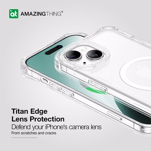 Amazing Thing Titan Edge Mag apvalks 15FT IP156.7TEMCL Iphone 15 Plus caurspīdīgs