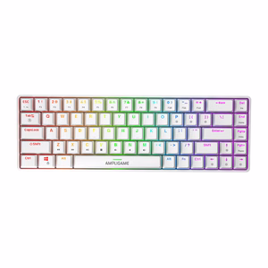 Fifine GK1W mehāniskā klaviatūra, 65% RGB (balta)