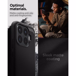 Spigen Rugged Armor maciņš Xiaomi 17T Pro, matēti melns