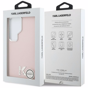 Maciņš Karl Lagerfeld K Metal Logo MagSafe Samsung Galaxy S26 Ultra rozā