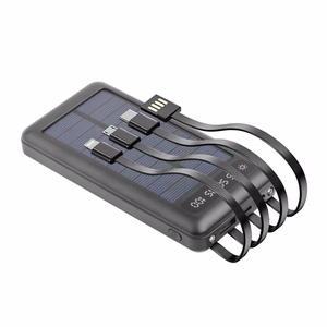 Setty solar power bank SLR-100 10000 mAh melns
