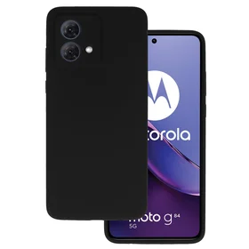 Viedtālruņa apvalks Silikona Lite melns Motorola Moto G84 5G