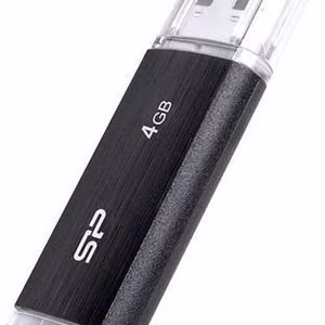 SILICON POWER Ultima U02 USB zibatmiņa 4 GB USB 2.0 (SP004GBUF2U02V1K) melna