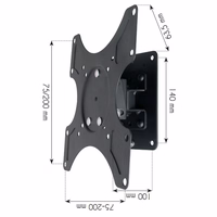 Techly 19-37" Wall Bracket for LED LCD TV Tilt 1 Swivel melns" ICA-LCD 2900B