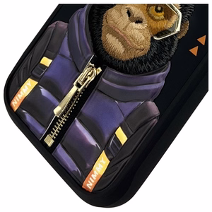 Nimmy Cool&Cute 2.0 Monkey Case for iPhone 16 Pro - Black