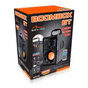 Media-Tech Boombox BT MT3145 V2 – pārnēsājams stereo skaļrunis, 15 W, melns
