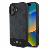 Guess 4G apakšējā svītra viedtālruņa apvalks iPhone 16 Plus 6.7" - pelēka