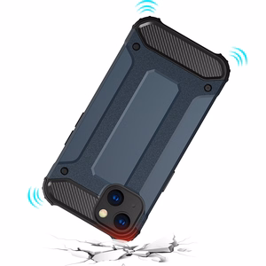 Hybrid Armor viedtālruņa apvalks iPhone 14 Plus bruņots hibrīda vāciņš zils