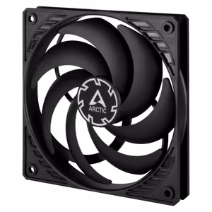 ARCTIC P12 SLIM ar PWM PST Pressure-Optimised Fan, 4-pin, 120mm, Melns