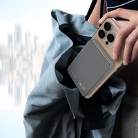 Blavec Portatīvais lādētājs 5000mAh BJ-04 Īpaši Plāns 7,8mm - Type C - 22,5W magnētiskā Magsafe 3 in 1 (PBBJ04-MC5G) pelēka stikls