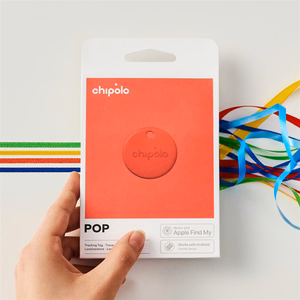 Chipolo POP Bluetooth priekšmetu meklētājs ar nomaināmu bateriju iOS un Android ierīcēm, sarkans