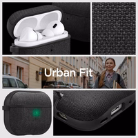 Spigen Urban Fit viedtālruņa apvalks Apple AirPods Pro 1 / 2 - melns