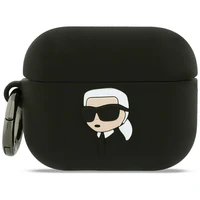 Karl Lagerfeld Silicone Karl Head 3D macins AirPods Pro 3 - melns