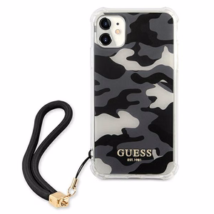 Guess GUHCN61KSARBK iPhone 11 6.1" / Xr чёрный/чёрный жёсткий чехол Camo Collection