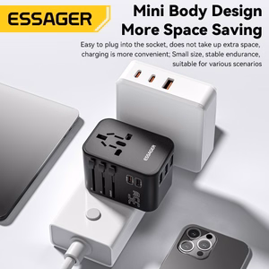 Lādētājs Essager Travel Global 1 Melns 35W (2xPD / 3xQC3.0) (EU / US / UK)