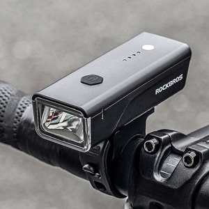 Rockbros 24510003001 priekšējais velosipēda lukturis 260 lm + USB-C - USB-A kabelis - melns