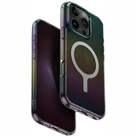 Uniq Iridescia Magclick uzlādes apvalks iPhone 16 Pro – melns