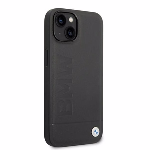 Viedtālruņa apvalks BMW BMHMP14SSLLBK iPhone 14 6.1 "melns / melna cietais apvalks Paraksta Logotipa Iespaids Magnētiskais