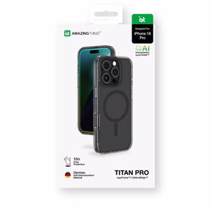 AmazingThing Titan Pro Mag Case with Magnetic Ring for iPhone 16 Pro - Black