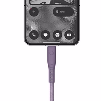ENERGEA Kabelis Flow USB-C - USB-C1.5m violets/purple 240W 5A PD Fast Charge