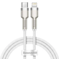 USB-C kabelis Lightning ierīcēm Baseus Cafule, PD, 20W, 1m (balts)