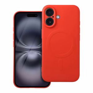 SILIKONA MAGNĒTISKAIS APVALKS saderīgs ar MagSafe priekš IPHONE 16 sarkans
