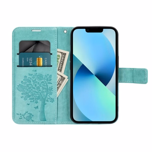 MEZZO Grāmatveida maciņš priekš SAMSUNG A27 mandala zaļš