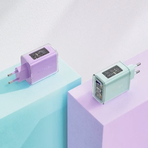 Lādētājs Acefast GaN pelēks 65W (2xPD / 1xQC3.0)