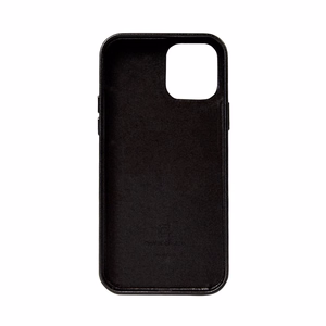 Crong Essential Cover vāciņš ierīcei iPhone 12 Pro Max, no mākslīgās ādas, melns