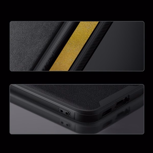 Nillkin CamShield Leather S viedtālruņa apvalks Samsung Galaxy S23+ ar kameras vāciņu melns