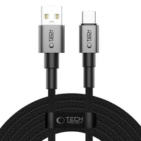 Tech-Protect Ultraboost DNA USB-A / USB-C kabelis 15W/3A 300cm - pelēks