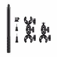 PULUZ stiprinājums motociklam/velosipēdam ar vienu skavu un pašportreta nūju 150 cm