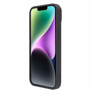 Nillkin CamShield Silky Silikona viedtālruņa apvalks iPhone 14 Plus apvalks ar kameras aizsargu melns