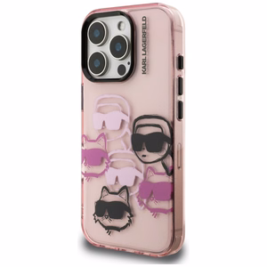Karl Lagerfeld IML Multi K&C galvas raksts viedtālruņa apvalks iPhone 16 Pro Max - rozā